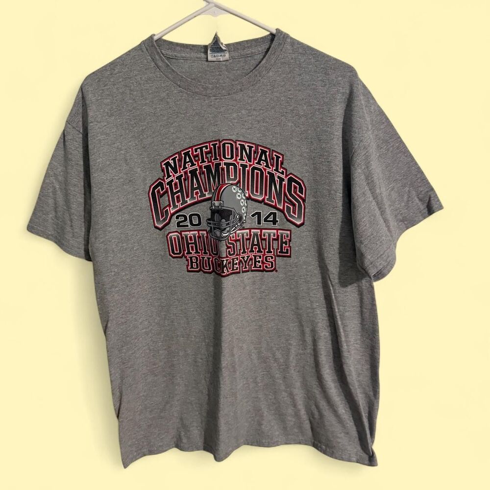 Delta Pro Weight t-shirt men L gray Ohio State Buckeyes football national